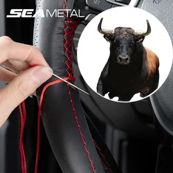 Genuine Leather Steering Wheel Cover For Car Products Braiding Steering Wheel Protector Cover Steer-wheels Covers Accessories