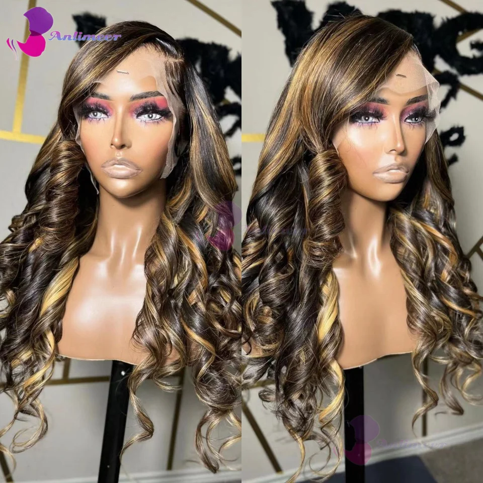 

360 HD Lace Frontal Wigs 4/27 Highlight Wig Body Wave 13×6 13X4 Lace Front Wigs For Women Human Hair Loose Wave Virgin Brazilian