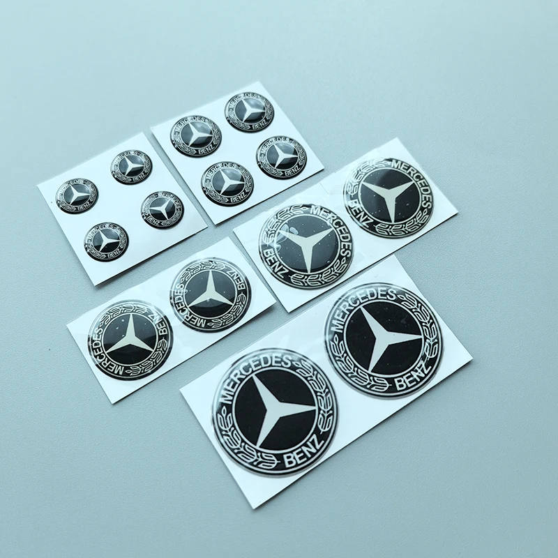 11 мм, 14 мм, 20 мм, 25 мм, 30 мм, кристаллическая эпоксидная эмблема автомобиля, наклейка для Mercedes Benz, значок со звездой пшеницы, ключ, дверной замок, аксессуар, логотип