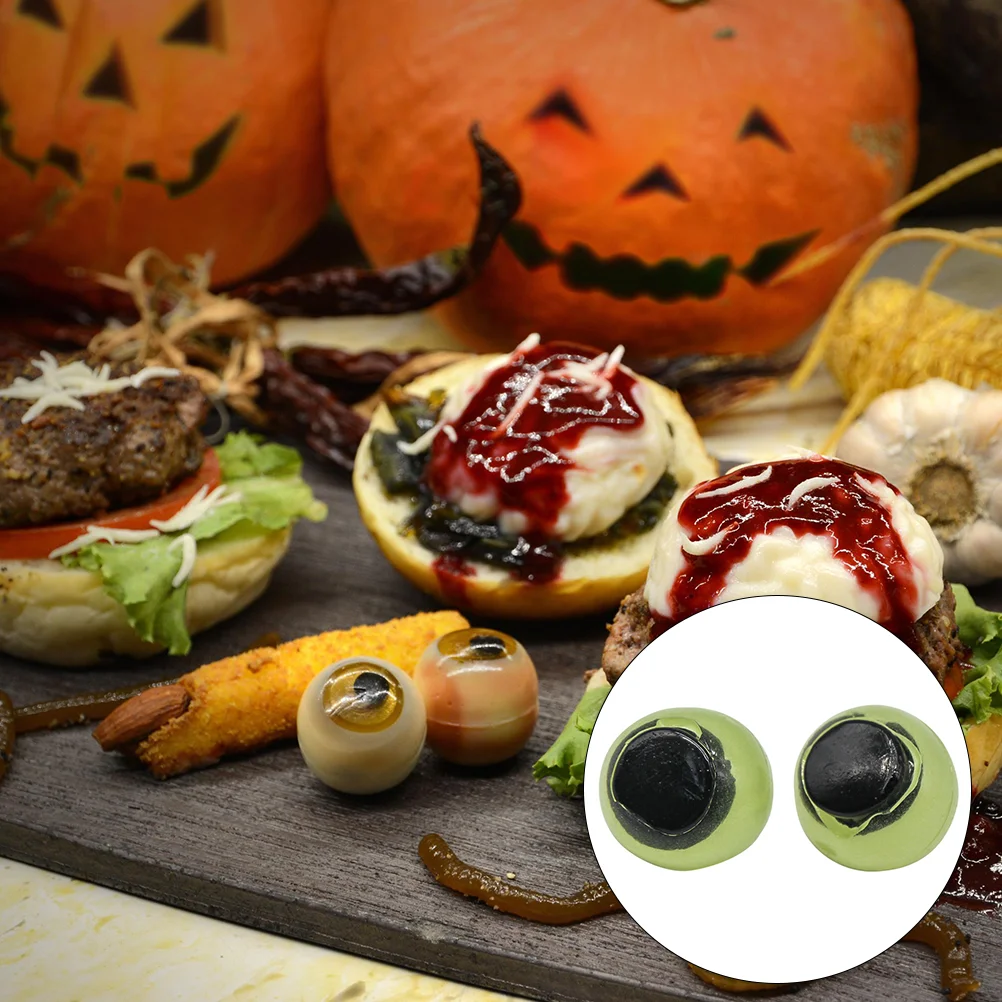 24 Pcs Halloween Luminous Eyeballs Creepy Trp Trick or Treat Party Toys Simulation