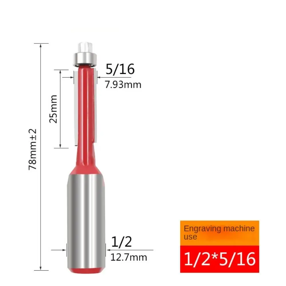 

Прочная фреза с хвостовиком 6,35/12,7 мм, двойная кромка, твердосплавная фреза, деревообрабатывающий инструмент с подшипником, фреза