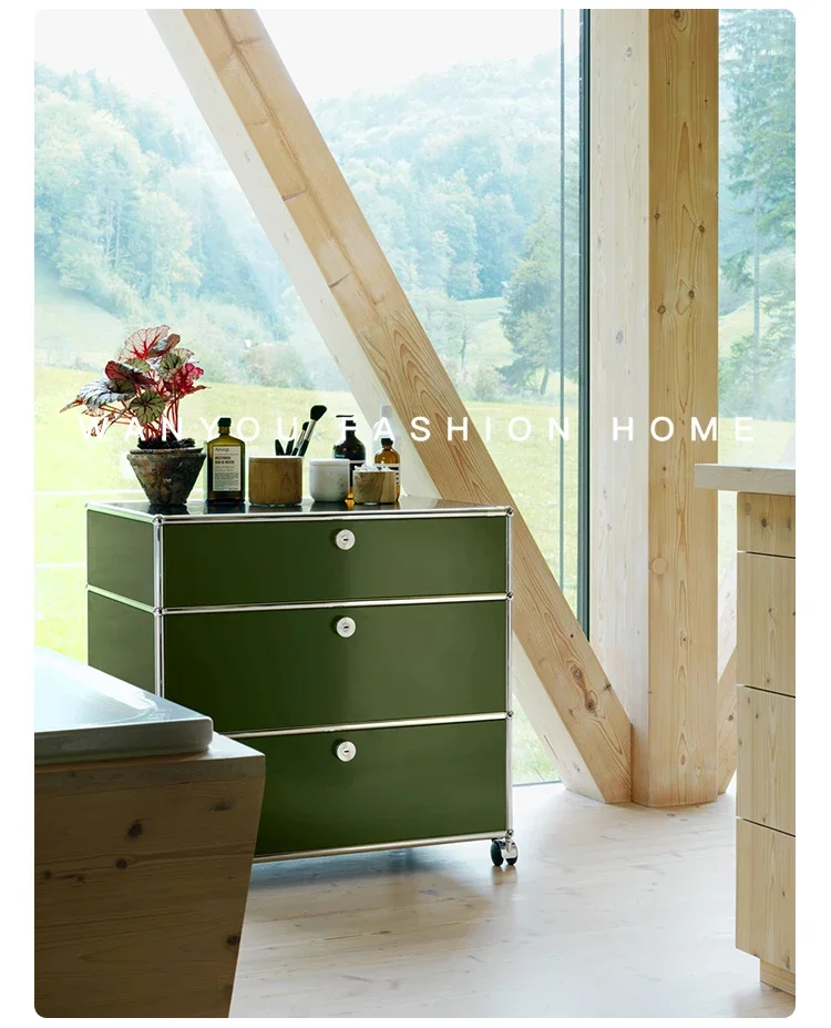 Chariot mobile de mode moderne de style médiéval d'acier inoxydable