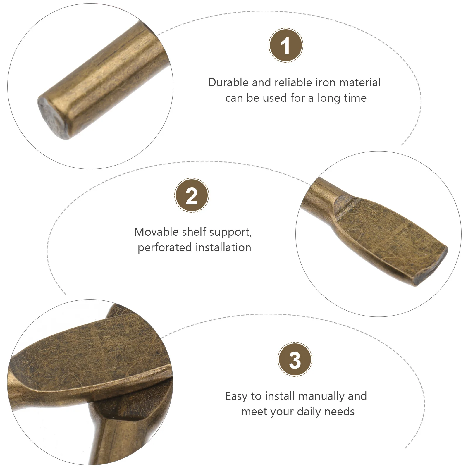 50 قطعة دبوس الثقيلة المعادن المنقولة الرف دعم أوتاد لخزانة خزانة خزانة النبيذ الرف الرف تحديد الأجهزة