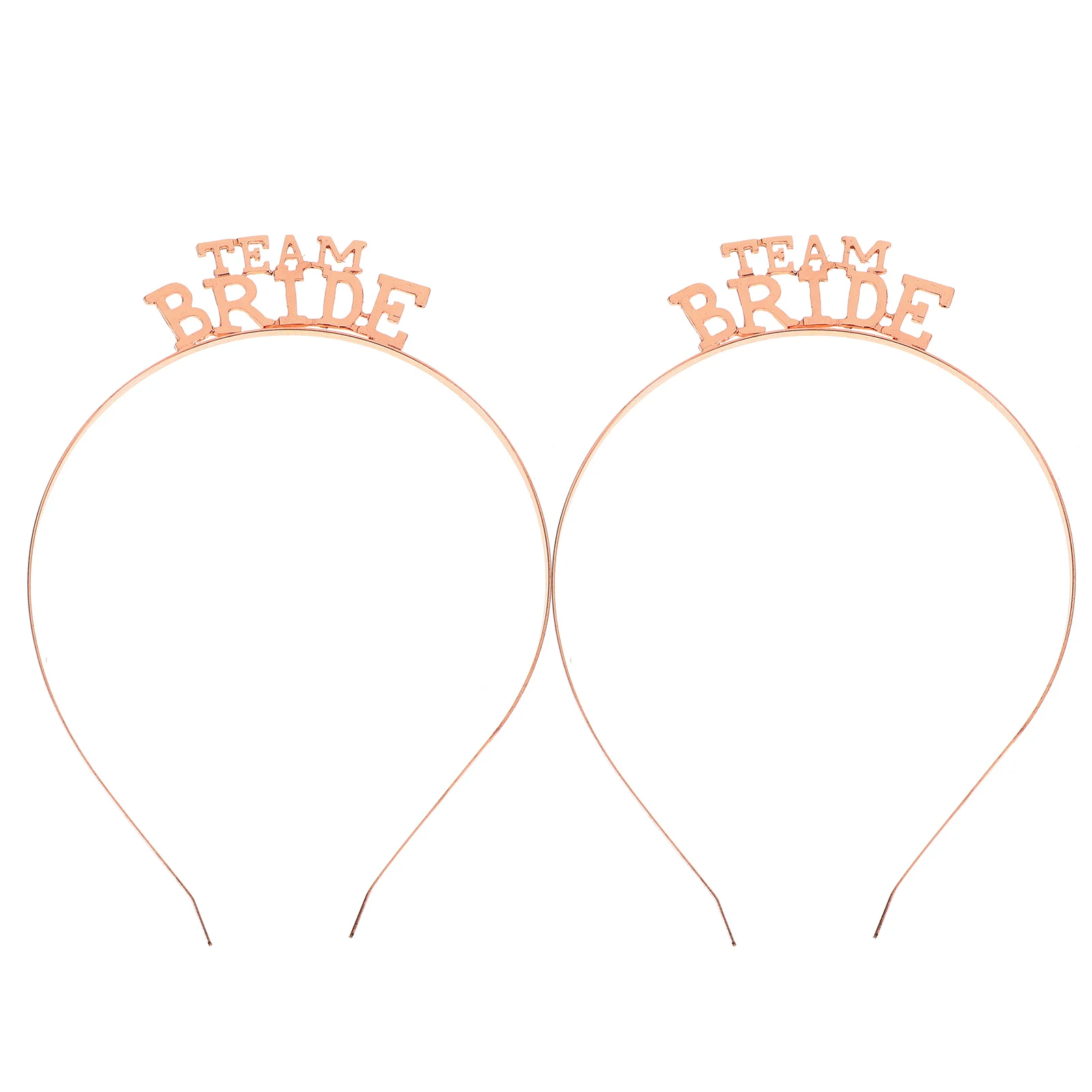 

2Pcs Bridal Headwear Hair Accessories Wedding Headdress Rose Gold Decor Simple Hoop Party Women Hairstyle Tool Elegant Hair Hoop