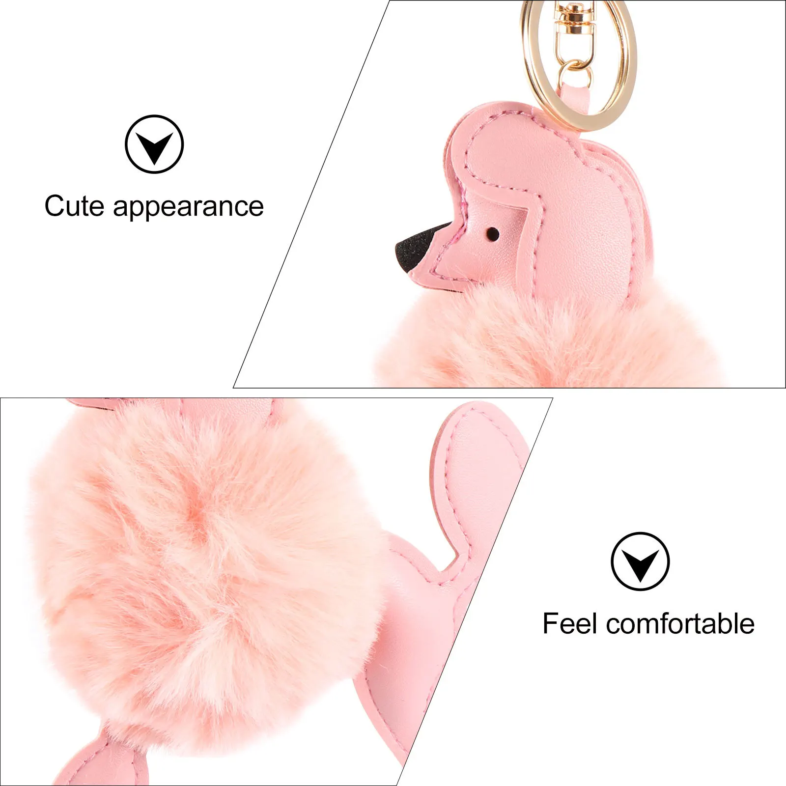 

1pc Shape Keychain Key Ring For Women Dog Shape Keychain Girls Bag Decoration Key Hanging Pendant Soft Animal Keychains