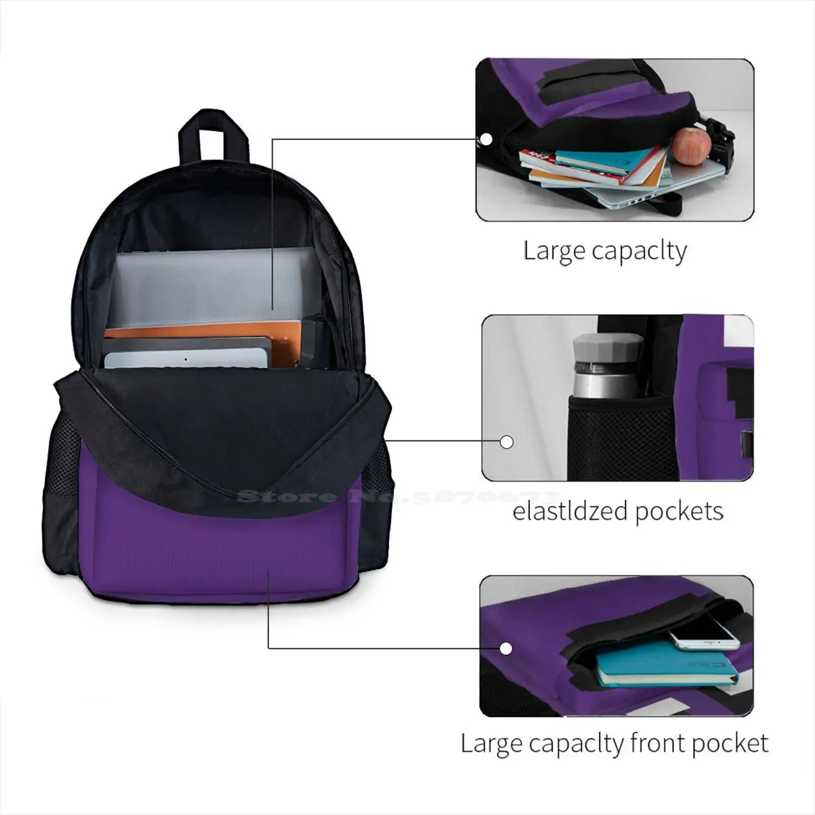 Fnaf Purple Guy Hot Sale Schoolbag Backpack Fashion Bags Fnaf2 Fnaf3 Fnaf Bonnie Fnaf Fnaf Chica Five Nights At 1 Five Nights