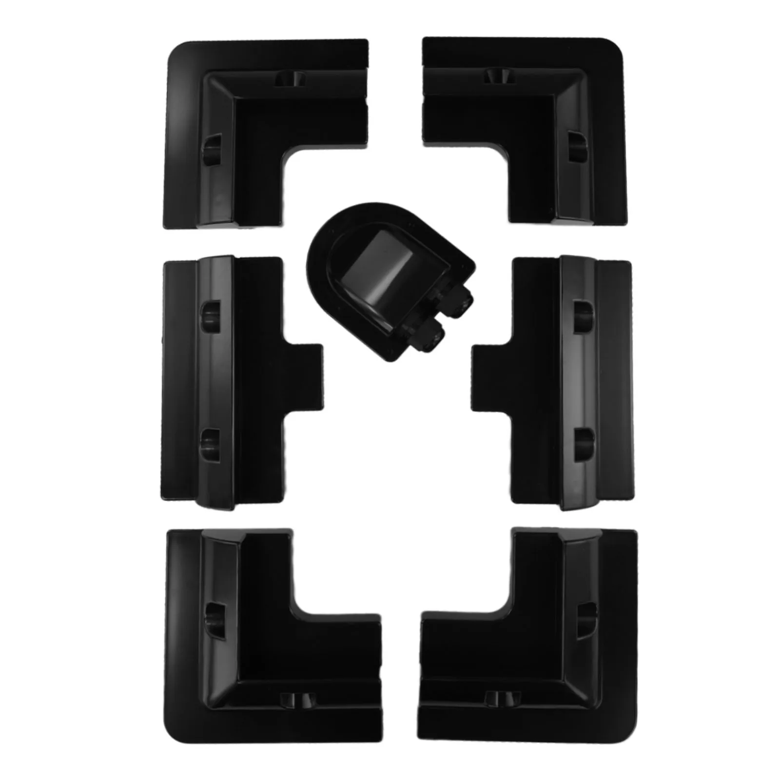 7 Pcs/Set Black Solar Panel Mounting Bracket Kits Cable Entry Gland Of Solar Panels On Vehicles Caravans Boats Outbuildings