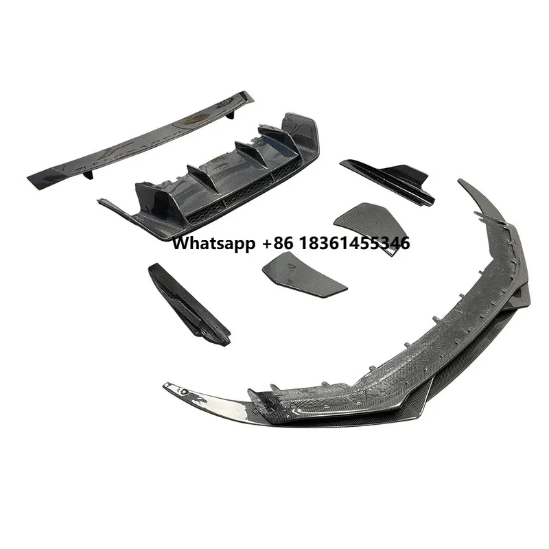 

Spoiler Sport Style Carbon Fiber Body Kit Front Lip Bumper Side Skirt Diffuser