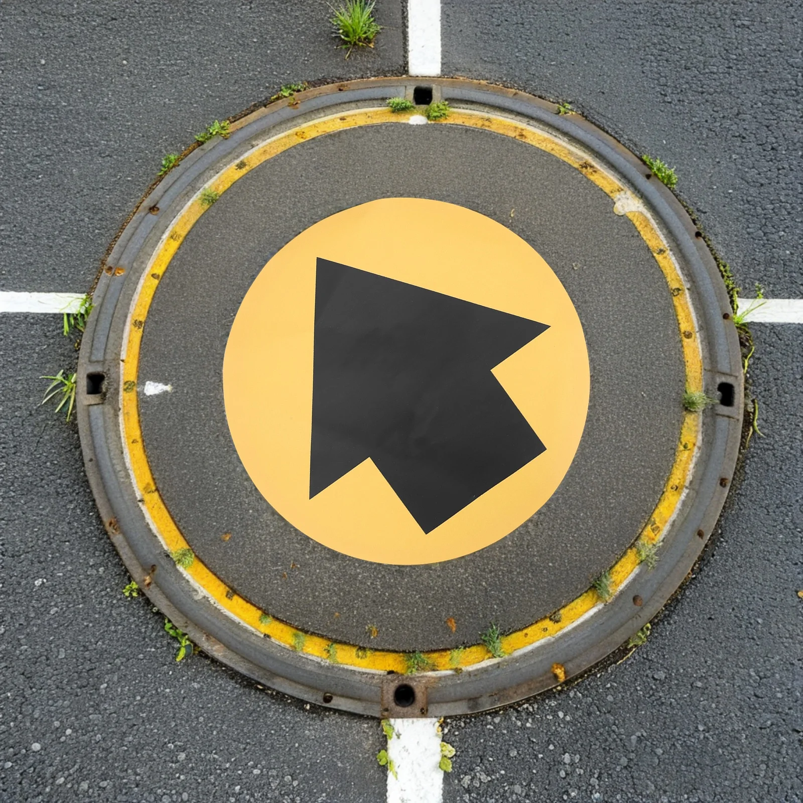 

5 Sheets Warning Signs Exit Sticker Arrow Market Floor Safety Pvc Hospital Stickers