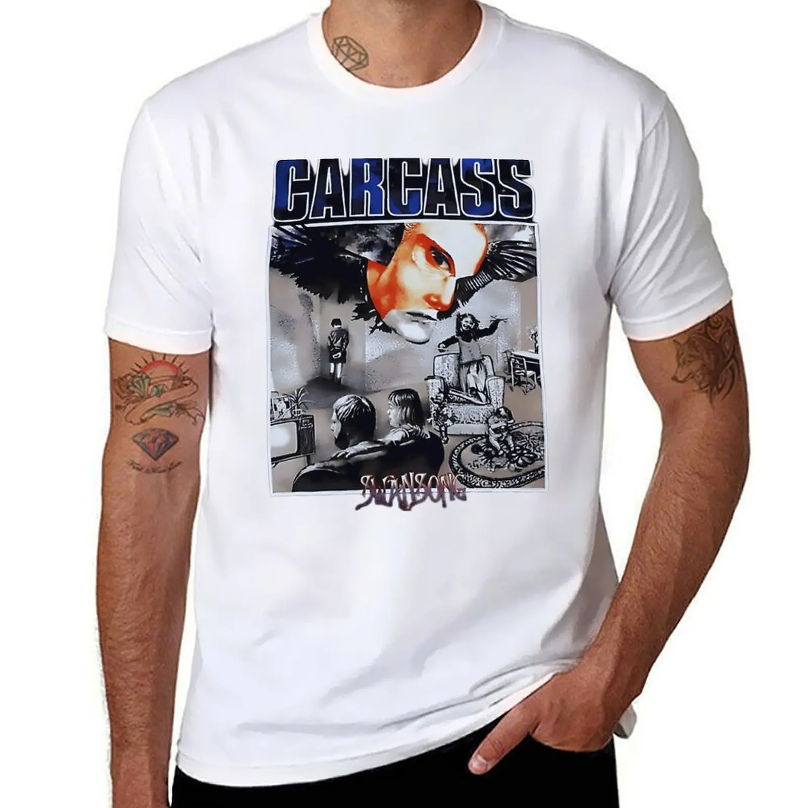 

Футболка Carcass Swansong, мужская футболка с рисунком, мужская роскошная футболка