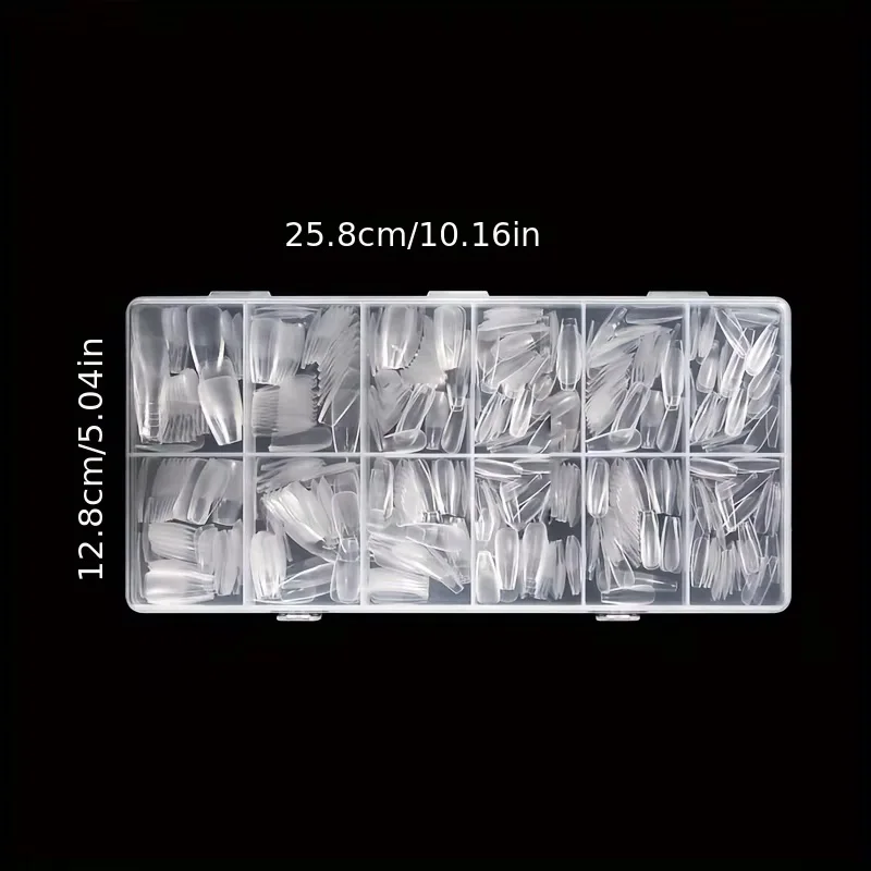 소프트 젤 네일 팁 600개 풀 커버리지 코핀 울트라 숏 아몬드 오벌 프레스 온 네일 익스텐션 팁 홈 DIY 네일 디자인용