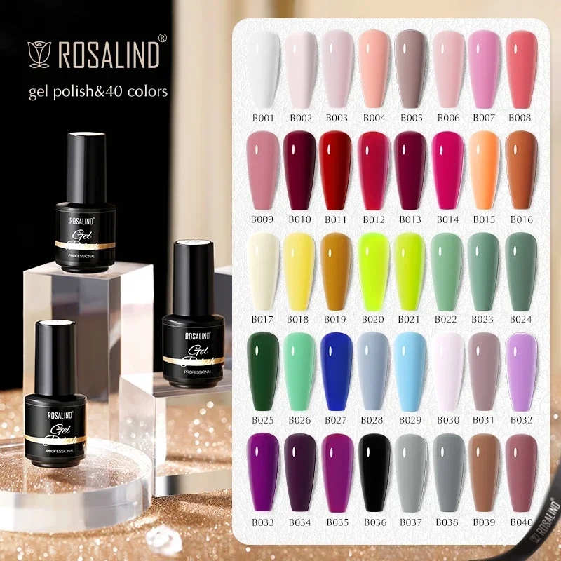 Rosalind nail gel mini 5ml bottle nail polish glue solid color semi-permanent mixed coating UV nail polish glue.