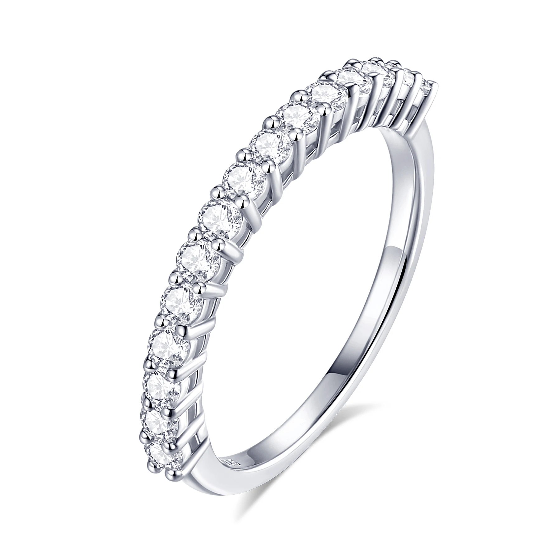 

Lab Grown Diamond Wedding Band Ring for Women 0.54 Carat Ring 15 Stones Eternity Rings for Men Engagement Jewelry Gift