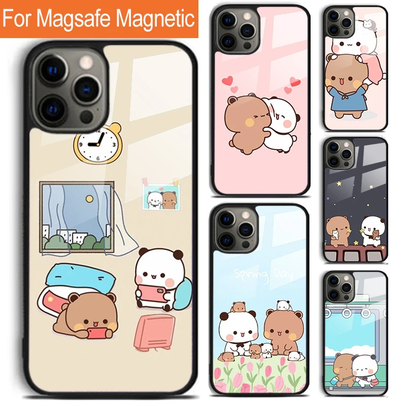 Cute BuBu DuDu Phone Case For iPhone 16 15 14 13 12 11 Pro Max Plus Magsafe Magnetic Wireless Charging Cover