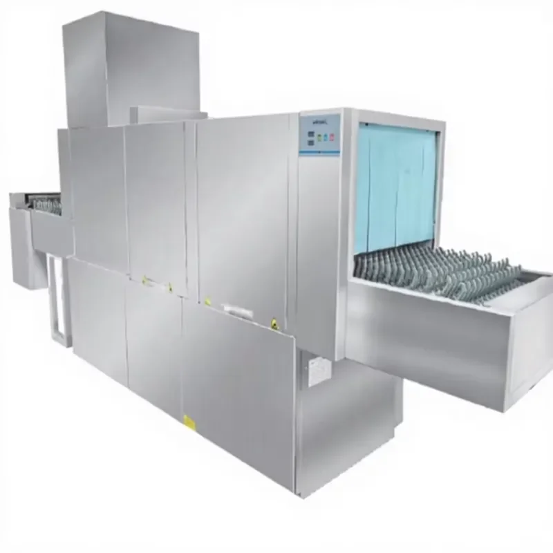 For Hotel Commercial Single Rinse Drying Stainless Steel Electric Conveyor Dishwasher