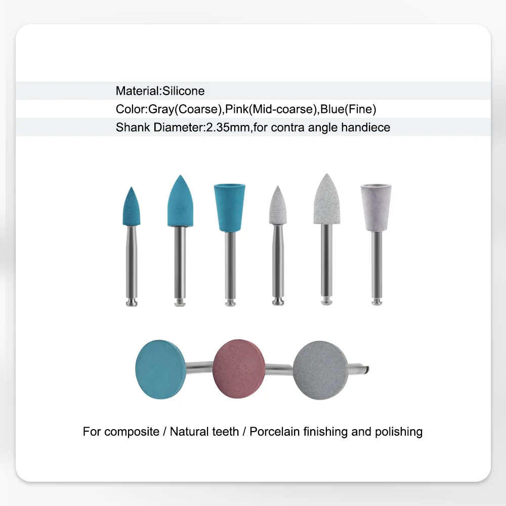 ELIJAH 12 قطعة/صندوق الأسنان RA المطاط الراتنج إطارات لامعة مركب الراتنج طحن وتلميع مجموعة دوامة إطارات لامعة