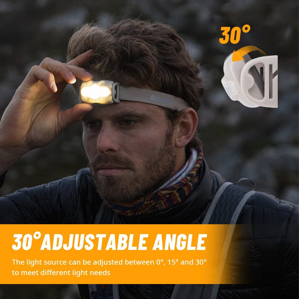 Naturehike Running Light Tool Portable USB Charge Head Lamp Adjustable Lightweight Ip54 Waterproof Headlight Cycling Lamp