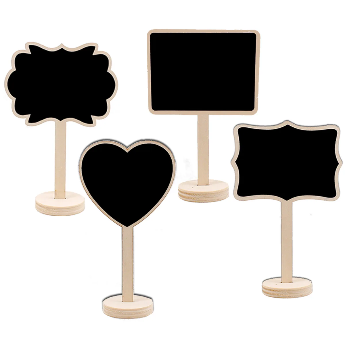 10Pcs Mini Wood Blackboard Creative Wooden Chalkboard Wedding Party Decor Kitchen Writing Notice Message