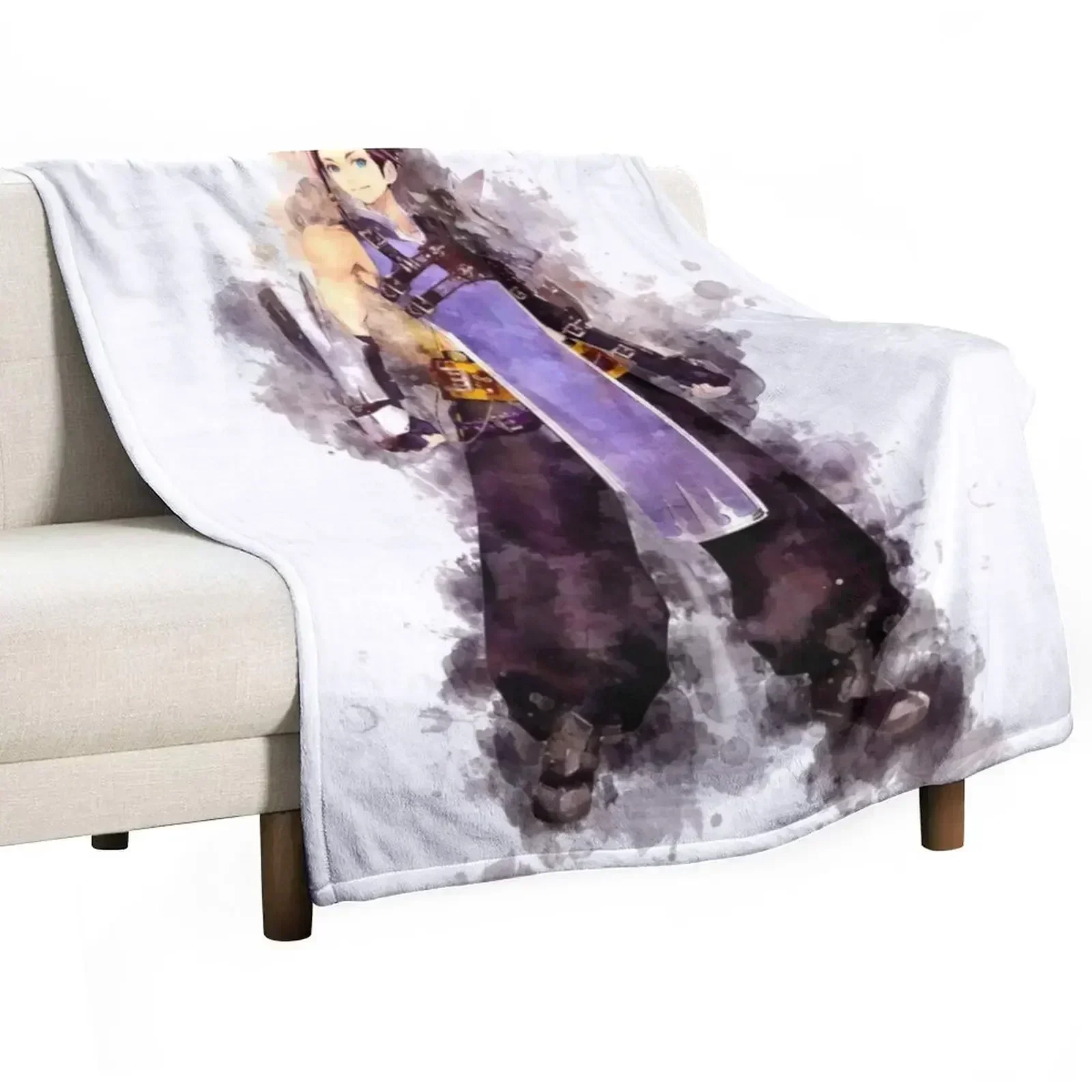 Law - Tales of Arise (Watercolor) Throw Blanket Flannel Luxury St Blankets