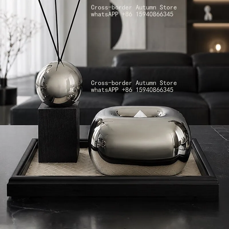 Cream wind ceramic tissue box household living room coffee table personalized high-value pumping carton decoration
