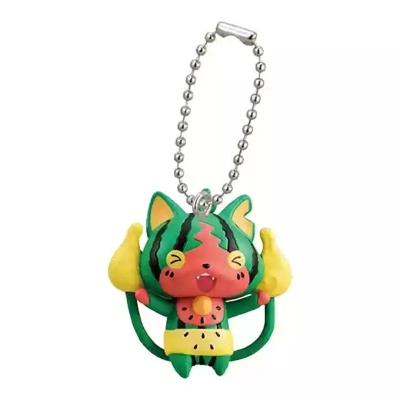 6 قطعة 3 سنتيمتر الفاكهة اليابانية يوكاي ساعة عمل الشكل دمية البلاستيكية جمع العنب البطيخ لعبة مجسمة #6