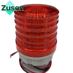 Zusen TB5051-R 12v 24v 110v 220v Red Small Signal Light Three Modes Switch Strobe Flash Always on Warning Lamp