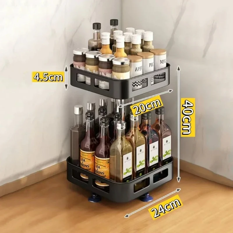 

Кухонная полка для хранения, держатель для приправ, полка под раковиной, органайзер для бутылок с специй для кухонных аксессуаров, многофункциональный