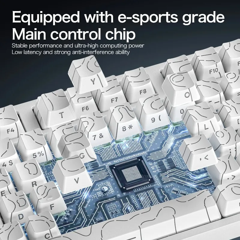ATTACK SHARK R82 HE Teclado magnético para jogos com fio 8000 Hz Gatilho rápido ProGamer 75% Teclado 0,005 mm Precisão RT 0,08 ms de latência
