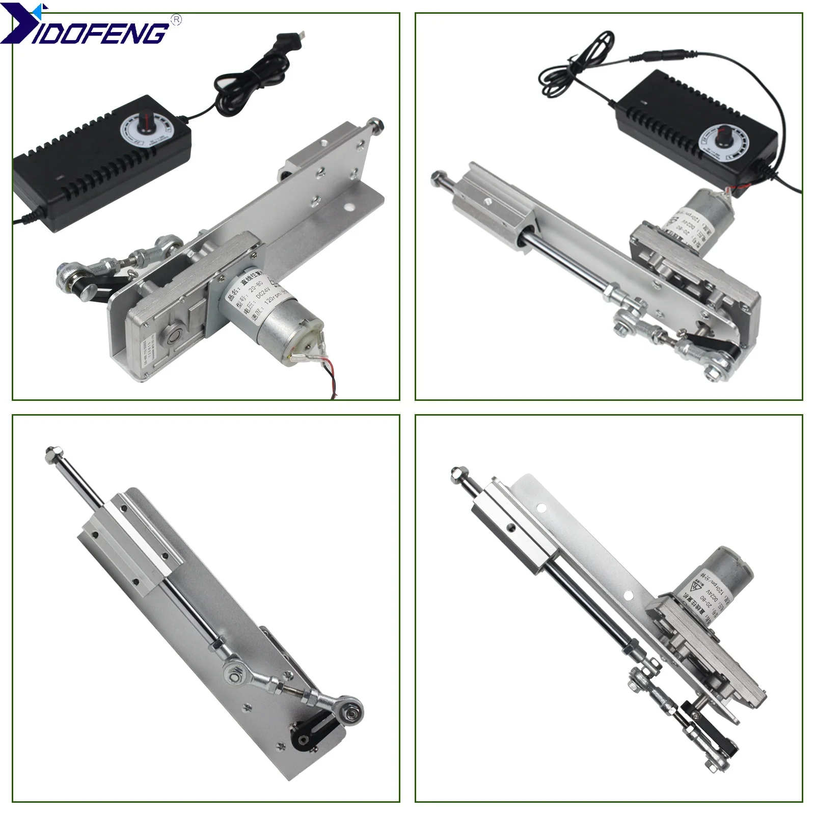 

24V DC Adjustable Telescopic Rocker Arm Mechanism Reciprocating Motor Linear Actuator Stroke Gear Motor Speed Regulation Adapter