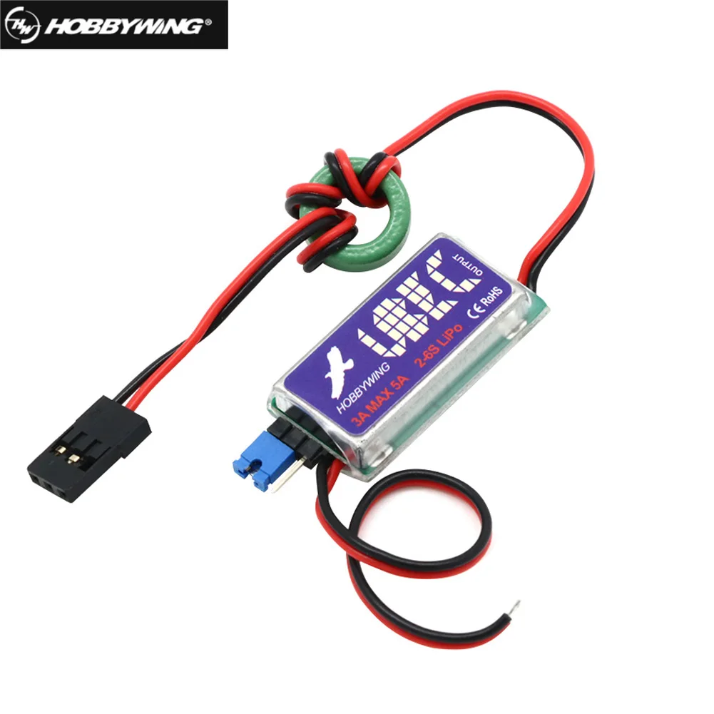 Originale Hobbywing 2-6s Lipo RC UBEC 3A Max 5A più basso rumore RF BEC per HOBBYWING RC auto aereo ricevitore LED drone da corsa