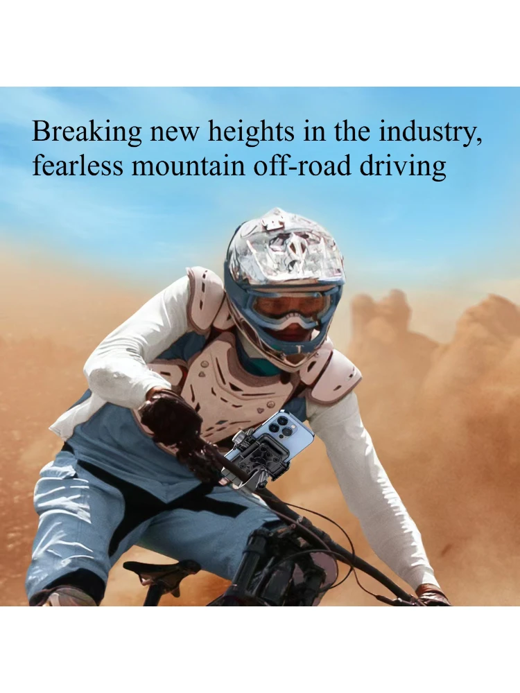 Penyangga Ponsel Motor QUAD LOCK Anti-guncangan untuk Luar Ruangan, Penyangga Segitiga, Pengisian Daya Nirkabel, Penyangga Navigasi