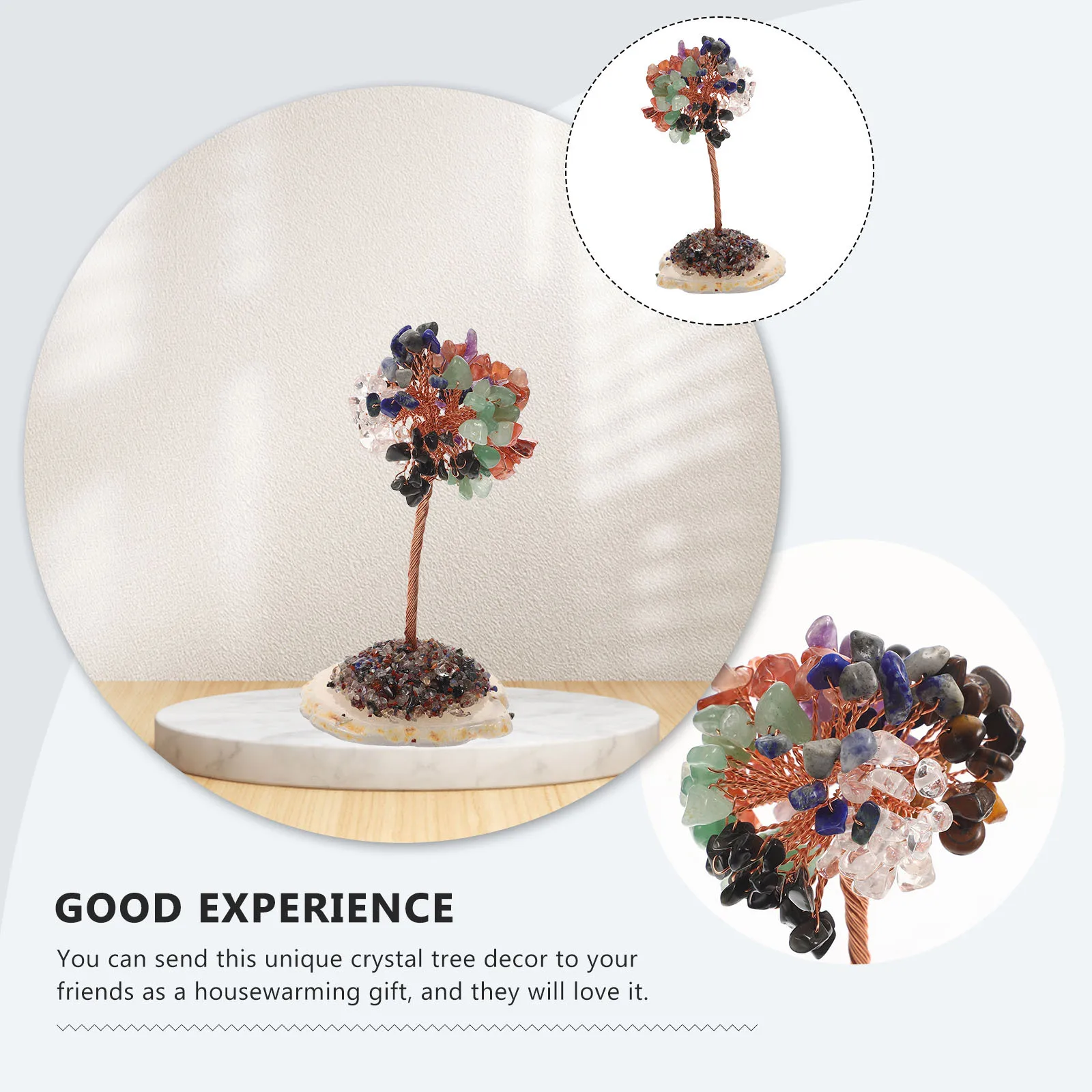 

Crystal Money Tree Decoration Desktop Ornament Fengshui Fortune Tree Bonsai Decor For Home Office Bedroom Table Centerpiece Good