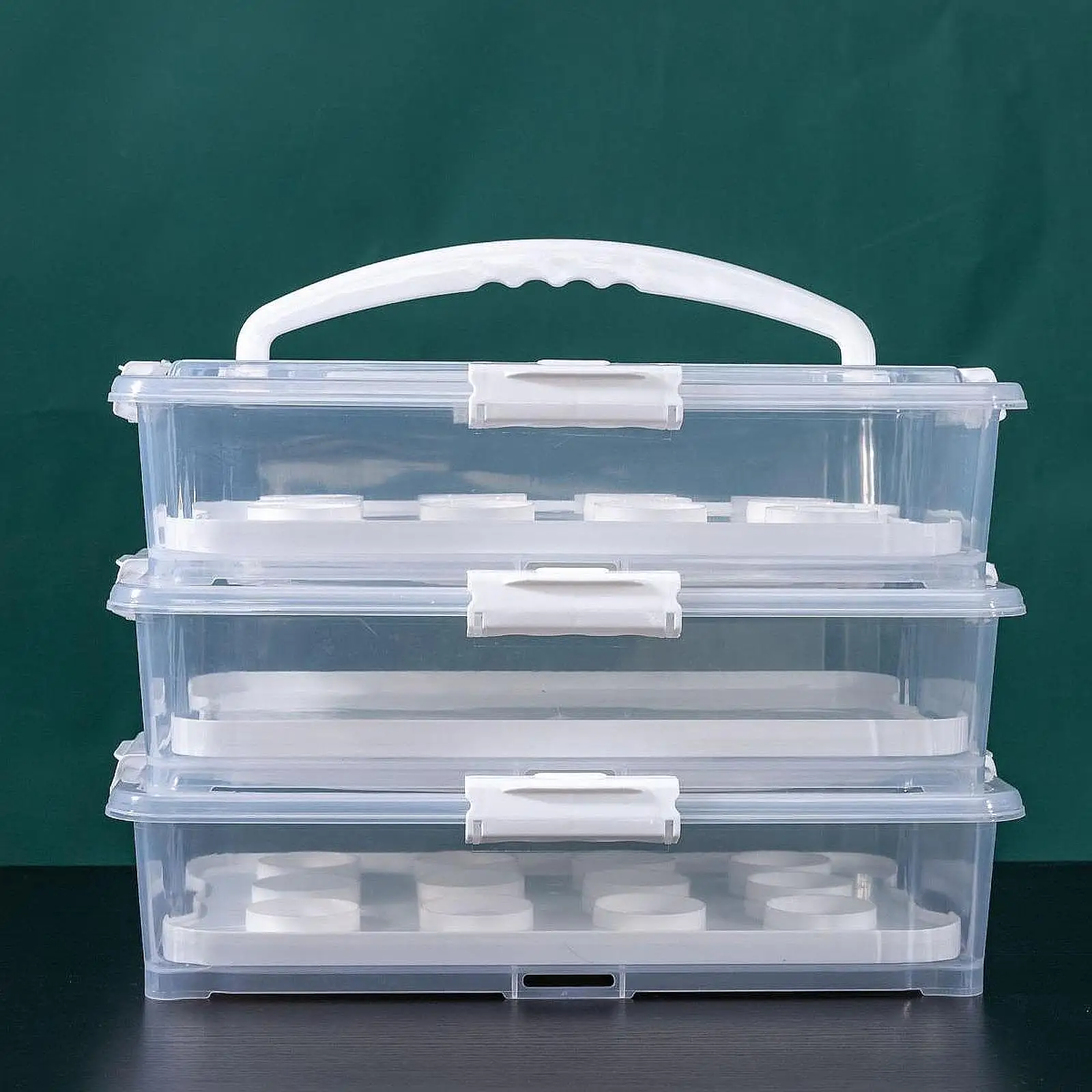 

Cake Carrier Sturdy Rectangular Cake Box for Birthday Baby Shower Wedding