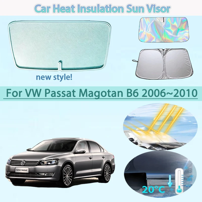 車のフロントガラスサンシェード断熱サンバイザー夏アクセサリー-vw-フォルクスワーゲンパサートマゴタン-b6-2006-〜-2010-2008