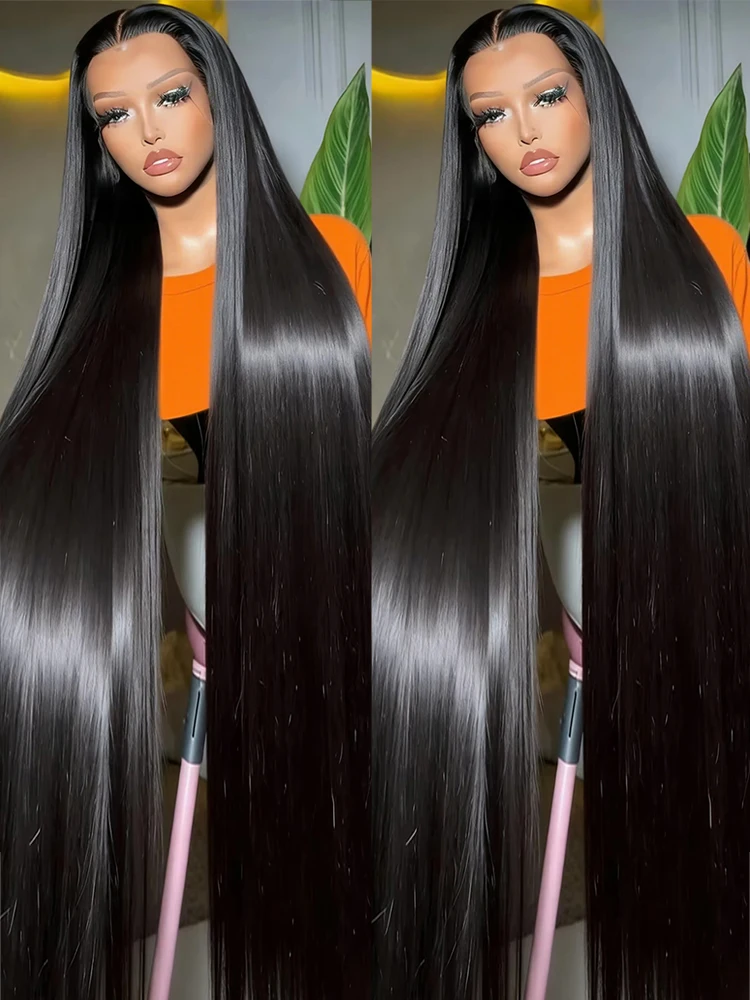 

Высококачественный парик из натуральных волос 300 HD Lace Front, 40-46 дюймов, 13x6, идеально прямой, с фронтальной частью 13x4, для женщин, 100% мягкие и гладкие волосы