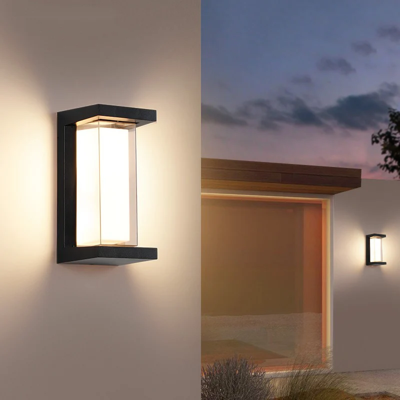 Lámpara Led de pared para exteriores, luz impermeable con sensor de movimiento, iluminación exterior