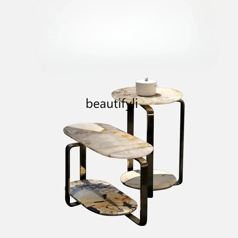 Натуральный роскошный каменный край, несколько простых современных высококачественных угловых диванов для гостиной, несколько французских кремовых ветровых краев, несколько0420