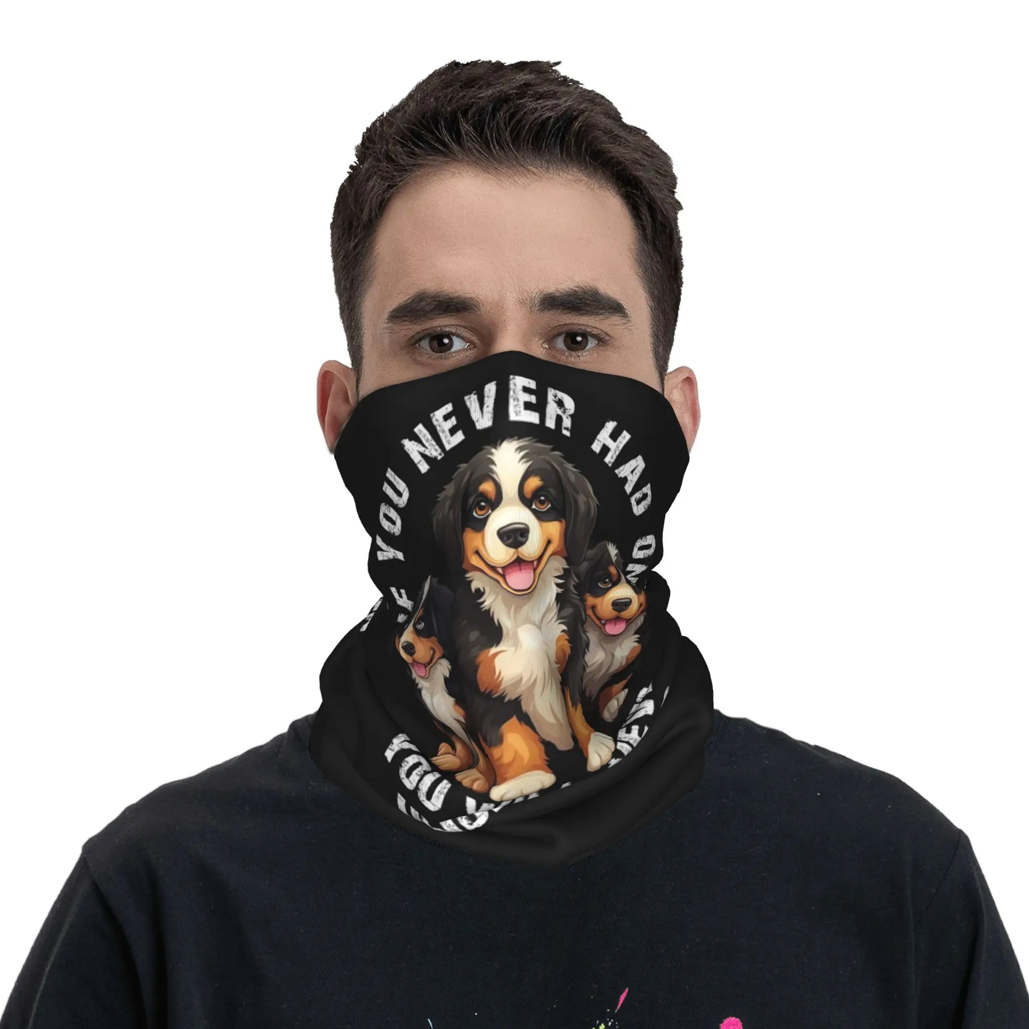 

Bernese Mountain Dog Bandana Neck Gaiter Printed Mask Scarf Balaclava Outdoor Sports Unisex Adult Washable