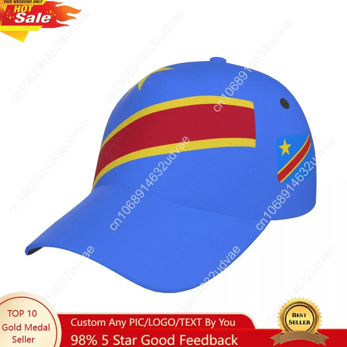 

Congo Democratic Republic Flag Outdoor Sport Caps Baseball Hat Men Women Visor Cap Street Hip Hop Caps golf hat men