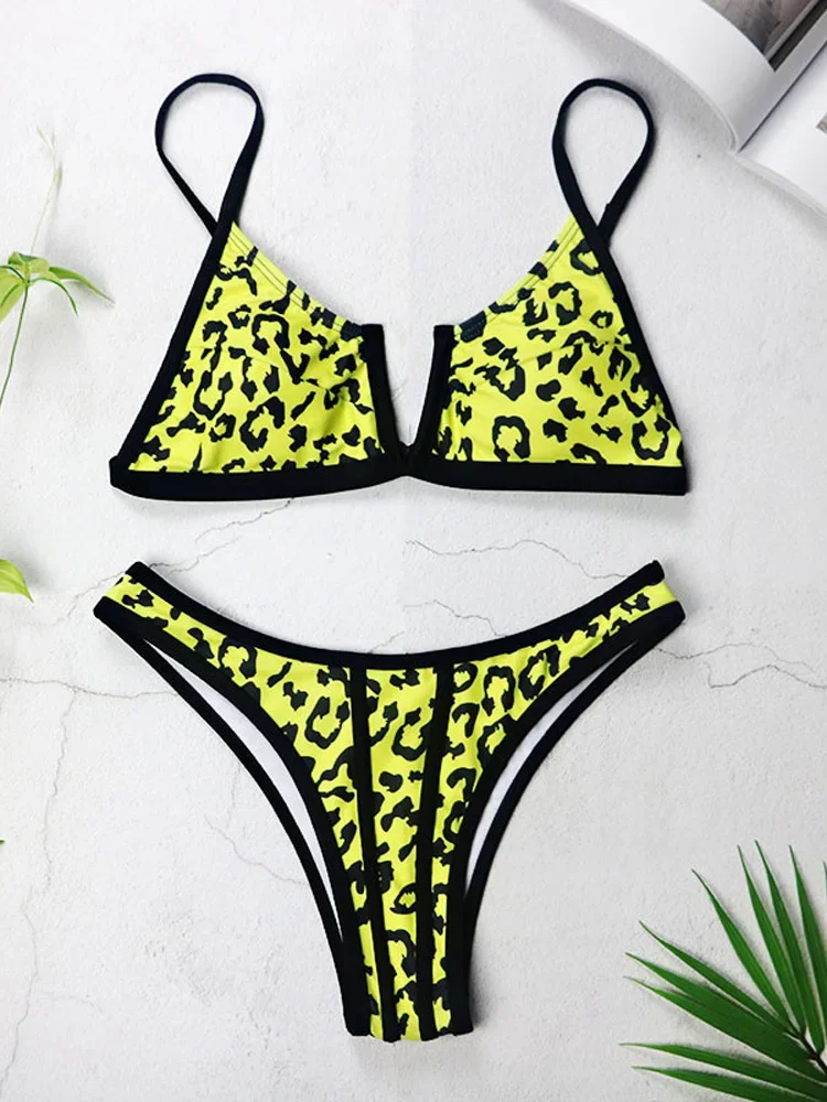 

Sexy Bandeau Bikinis 2025 New V Neck Bikini Swimsuits Push Up Swimwear Female Brazilian Bikini Set Bathing Suits Biquini 3418