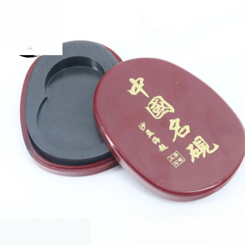 

Large 8'' Chinese Calligraphy Ink Stone Wenfangsibao Natural Ink Tray for Student Chinese Painting Classroom Use
