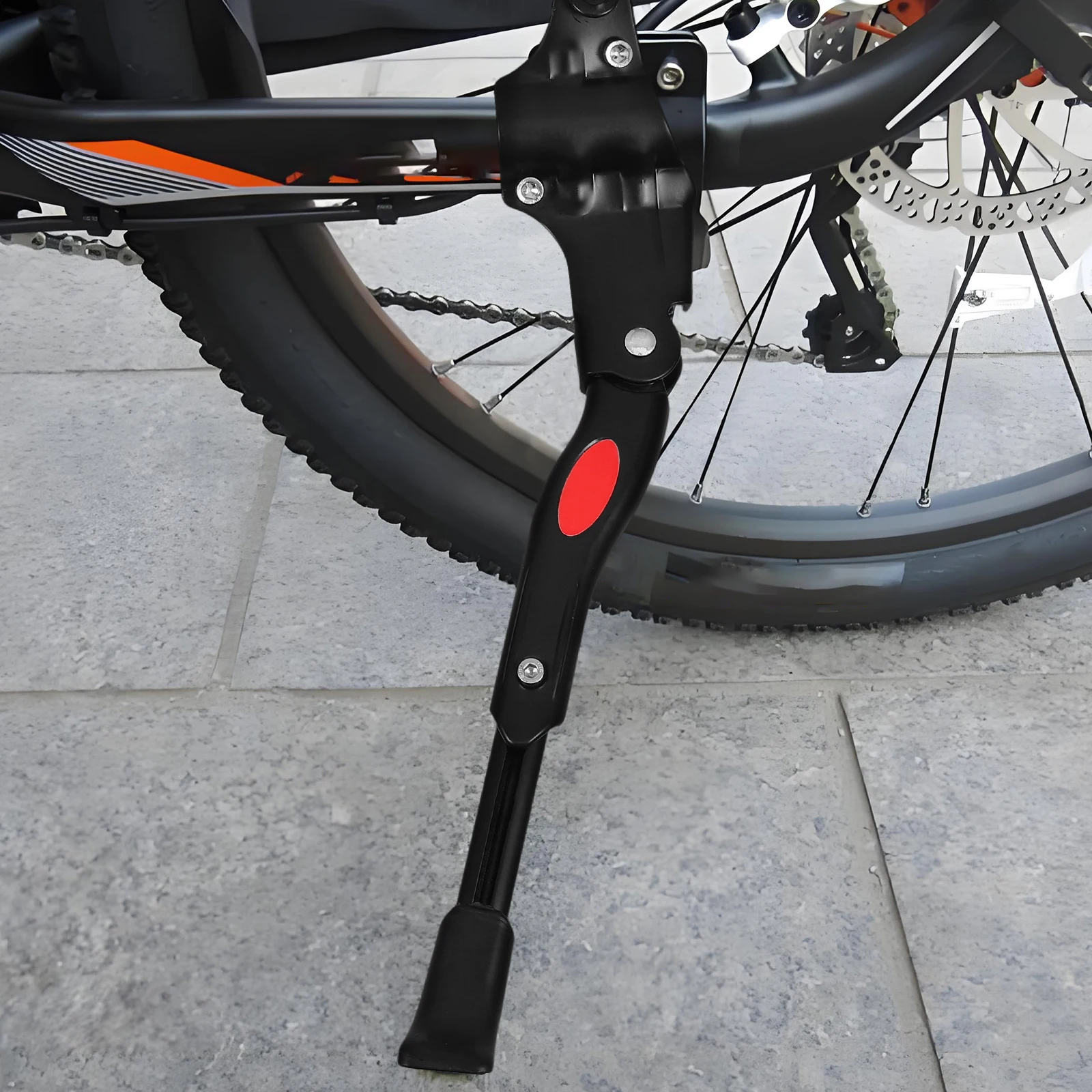 

Folding Bicycle Support Bike Stand Advanced Aluminum Black Kickstand for Mountain