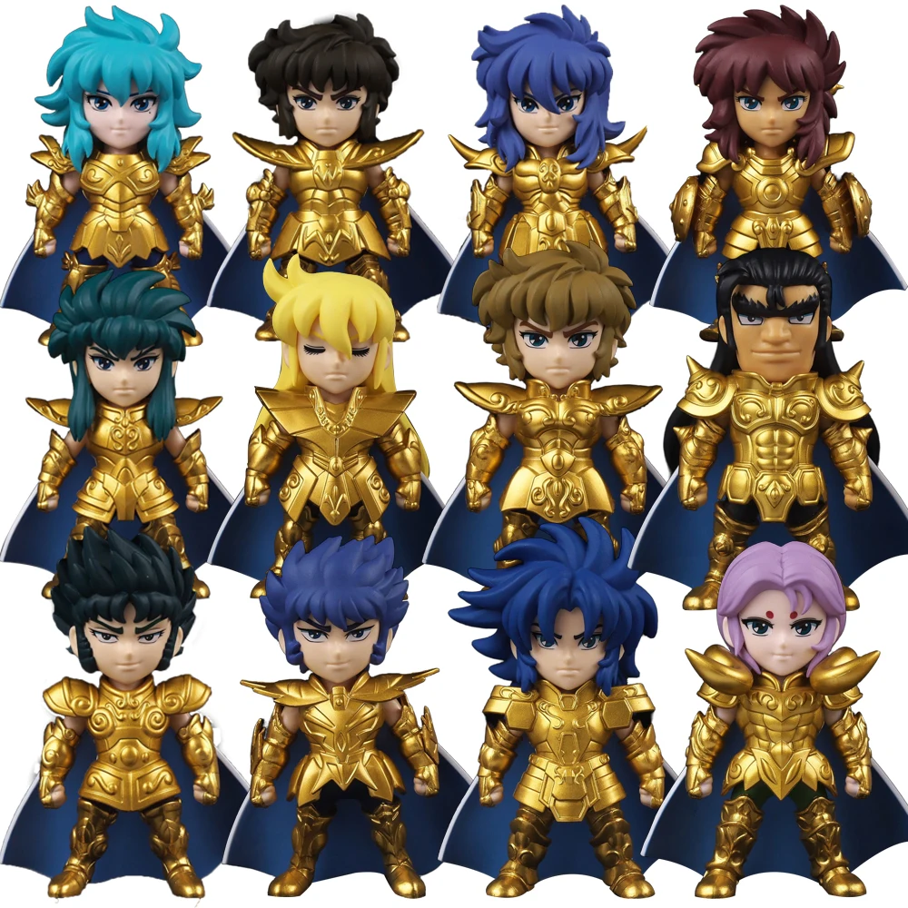 12 unids/set Saint Seiya Artliized caja ciega Tamashi caja Gold Saints colección decoración modelo escritorio decoración juguete pasatiempos 11cm