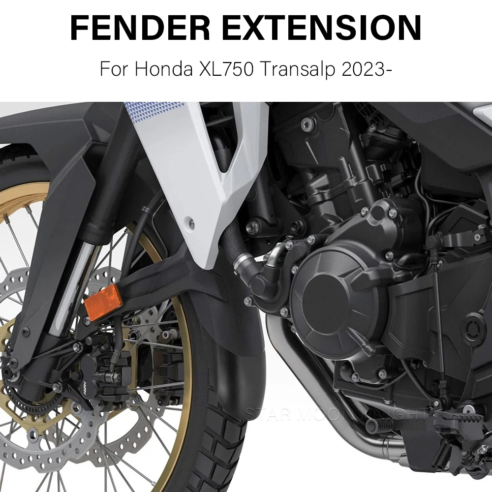 Lengthen Fender Extender For Honda XL750 XL 750 Transalp 2023-Motorcycle Front Fender Extension Mudguard