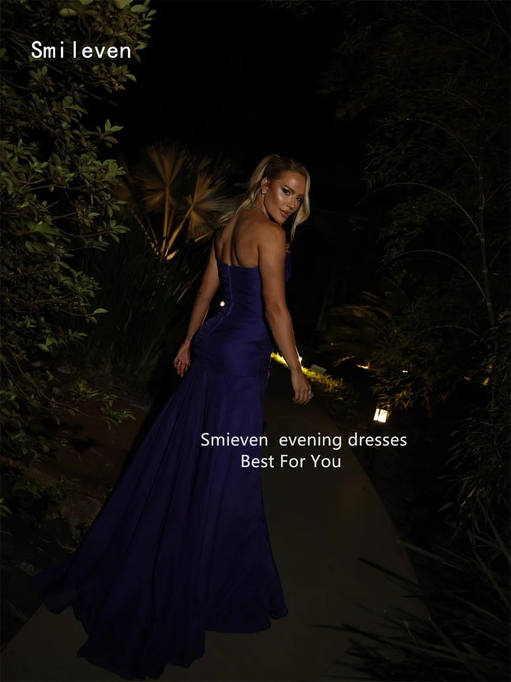 Suknia balowa Smileven Luxury Purple Mermaid, fioletowa, bez rękawów, z dekoltem w serduszko, na imprezę, na specjalną okazję, z możliwością personalizacji, model 2026