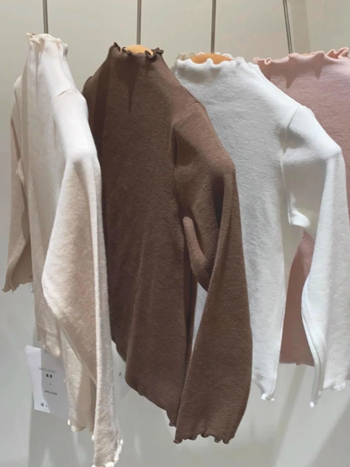 

Faionable Long Sve T-irt for Girls Baby Girls Base Layer irt Autumn Winter Wood ain f High Collar Top