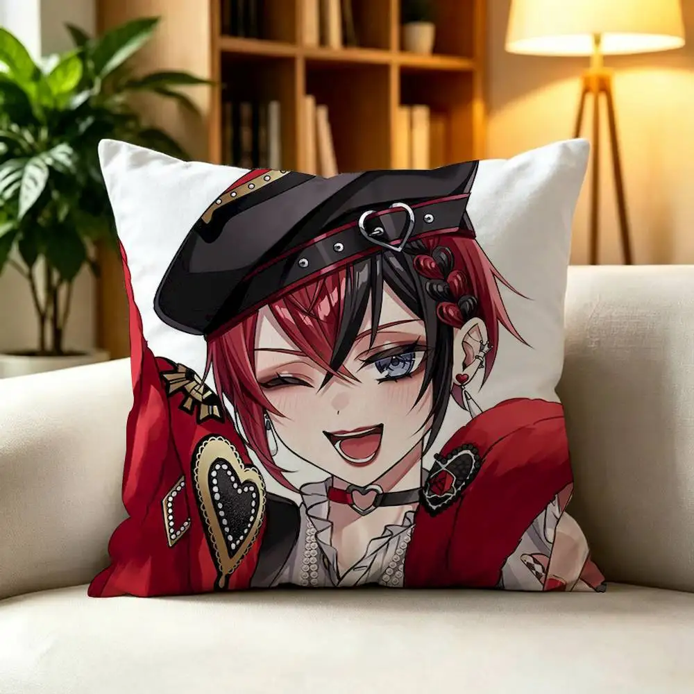 Cute T-Twist Wonderland Square Double-Sided Printed Pillow Case Sofa Cushion Cover Bedroom Bedside Decor