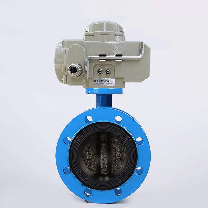 380V AC DN100 4 Inch PN10 Double Flange Ductile Iron Electric Actuator Butterfly Valve Ip65 Motorized butterfly Valve