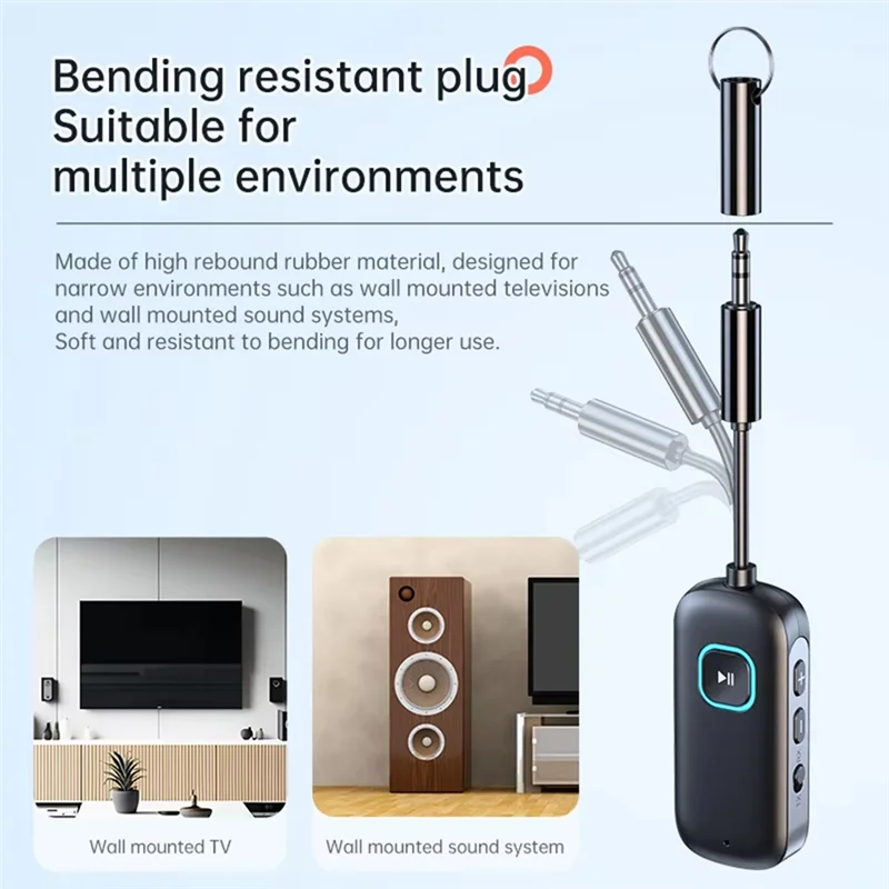

-N21R 2 In 1 Bluetooth Audio Transmitter Receiver 3.5MM AUX Multipoint Hifi Stereo Aptx-Compatible/HD/LL Wireless Adapter