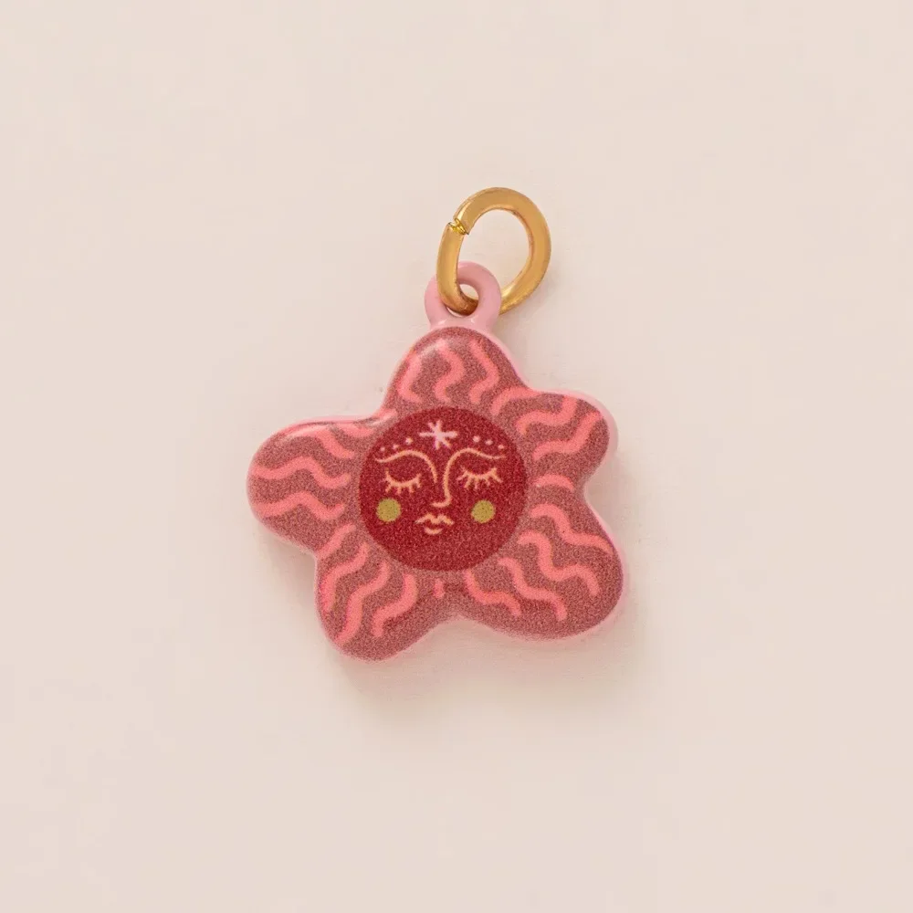 New Colorful Hand-Drawn Pendant Charms DIY Geometric Shape Necklace Pendant Gift Handcrafted Jewelry Charms Charms Making